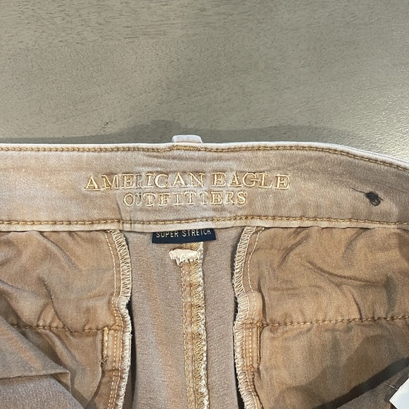 American Eagle Tan Super Stretch Midi Shorts - Picture 5 of 7